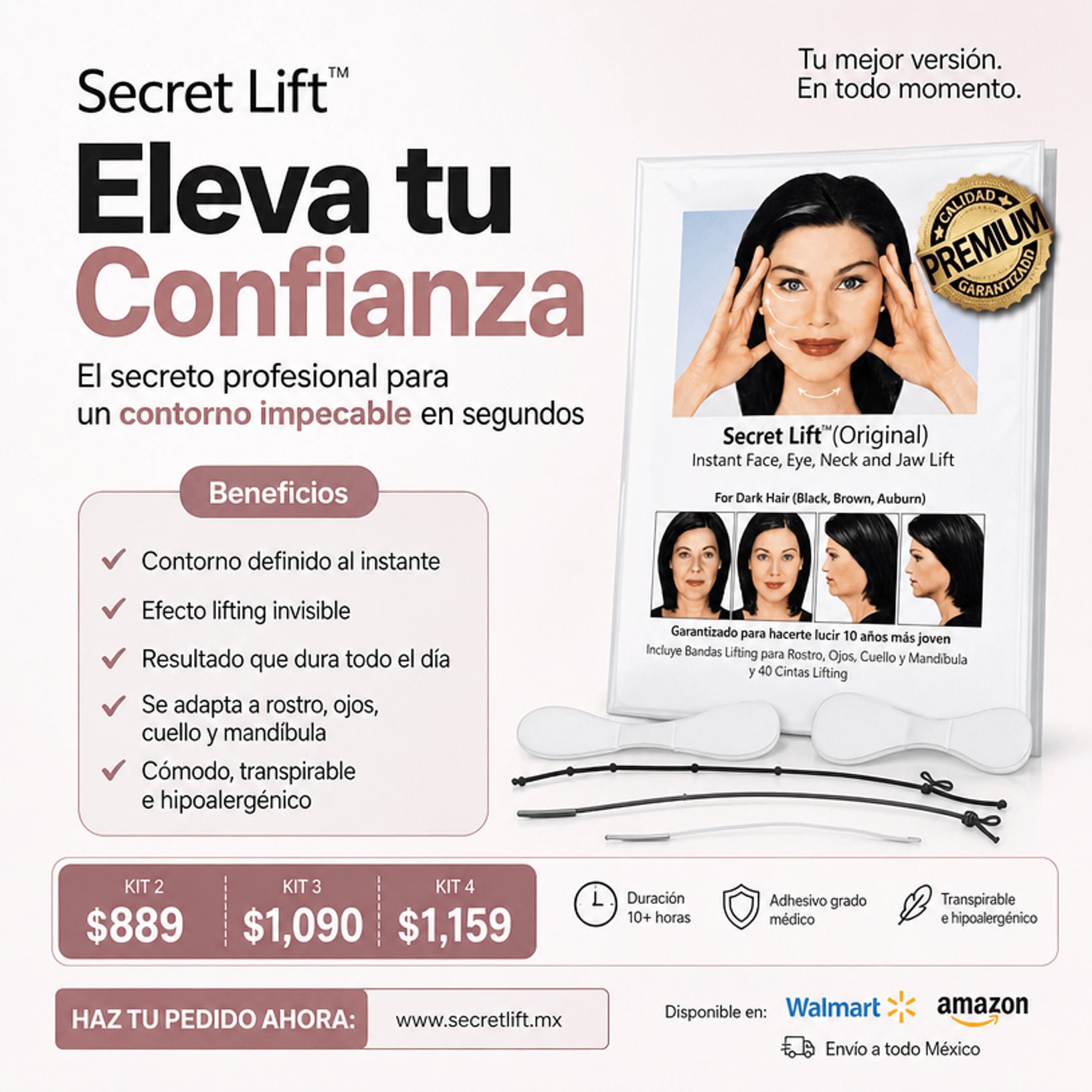 Bandas Lifting Facial Invisible Secret