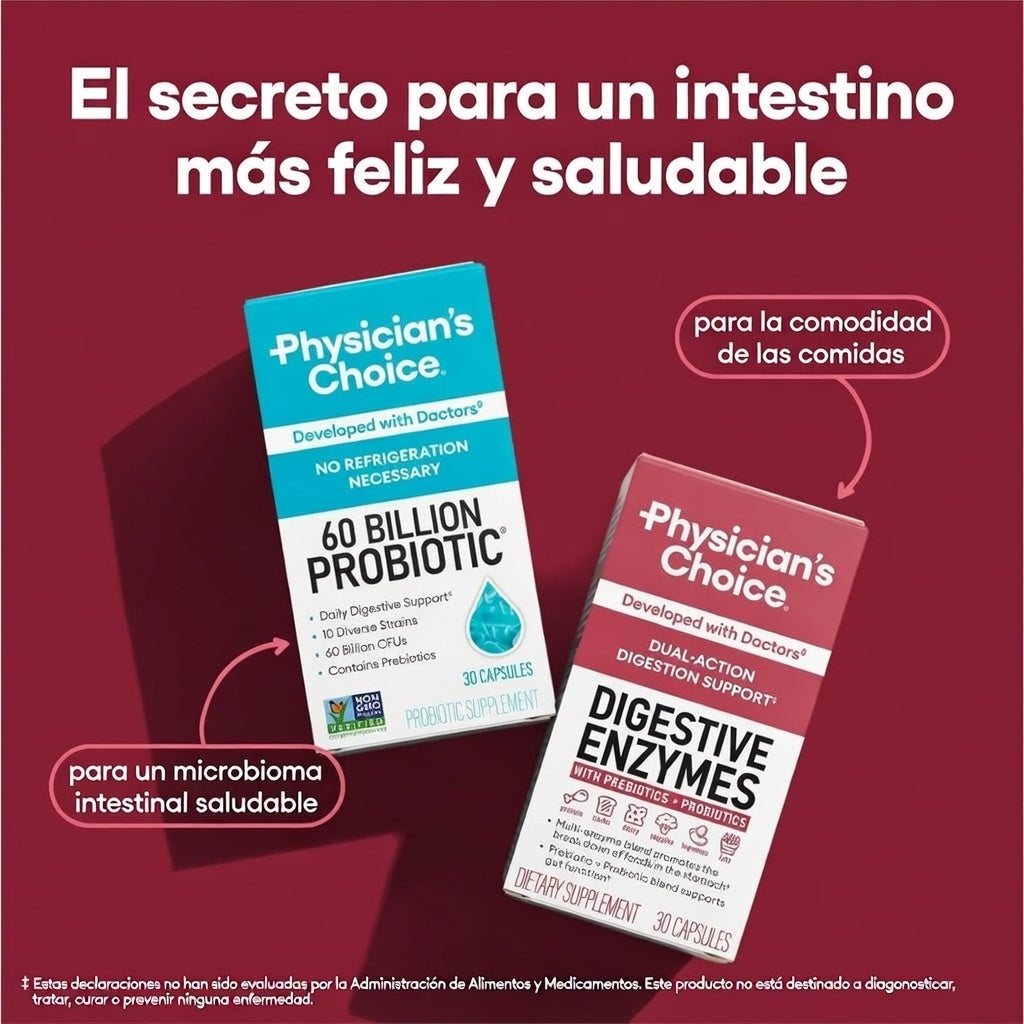 Enzimas Digestivas: renueva tu cuerpo y energía (  1 Probiótico incluido )