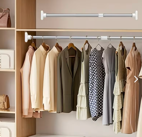 2X 1 Barra Multipropósito: Duplica tu espacio, sin herramientas, al instante!