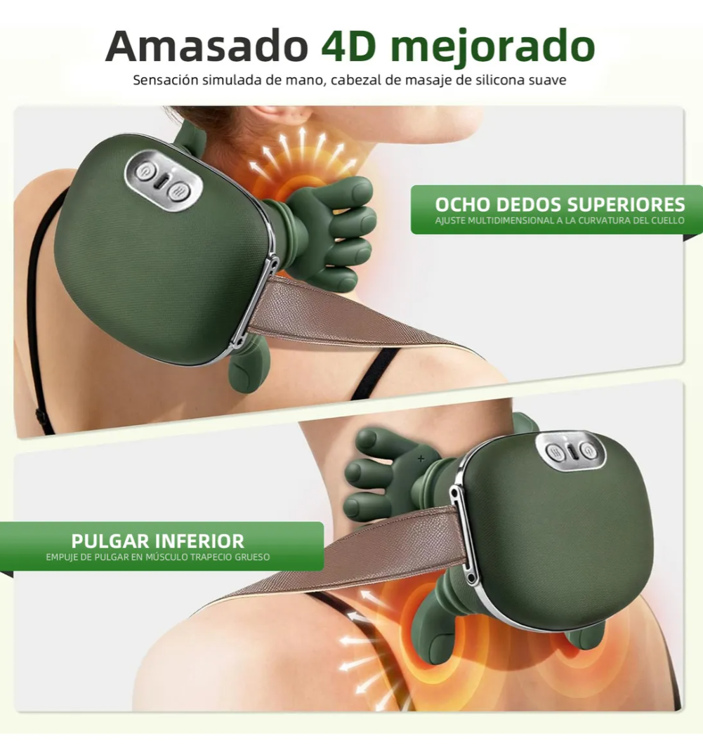 Masajeador Eléctrico Con Dedos Portátil